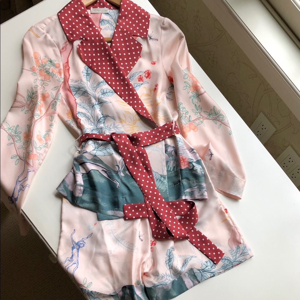 Stine Goya jacket & shorts pure silk size XS